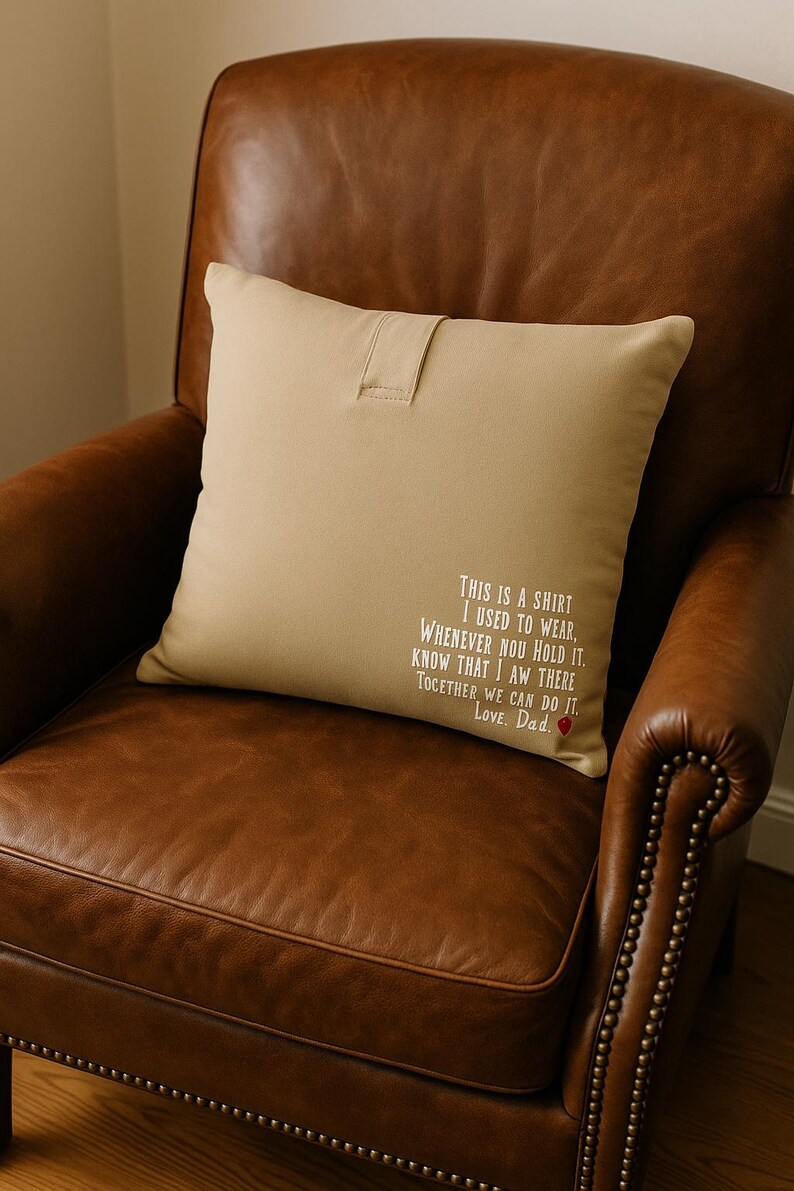Memory Pillow, Keepsake Memory Pillow, Handmade from Loved One's Shirt, Sympathy Keepsake Pillow, Memorial Gift, Handmade Sympathy Gift image 7