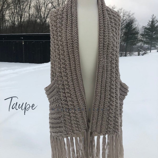 shawl with sleeves and pockets