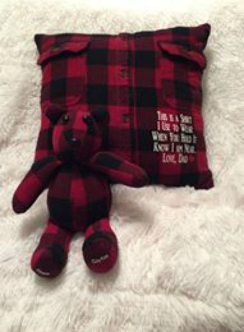 Keepsake Pillow and Small Teddy Bear Combo Set/memory - Etsy
