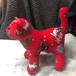 Handmade Memory Cat, Custom Legacy Plush, Handmade Keepsake from Loved One’s Clothing, Memorial Keepsake Gift, Handmade Memorial Gift