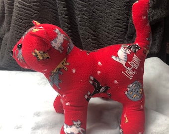 Handmade Memory Cat, Custom Legacy Plush, Handmade Keepsake from Loved One’s Clothing, Memorial Keepsake Gift, Handmade Memorial Gift