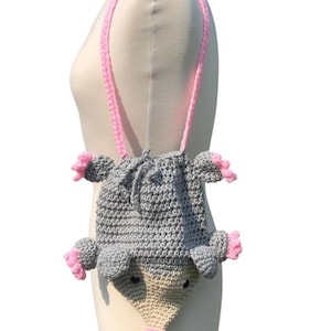 Opossum Handbag, Opossum Purse, Roadkill Possum Bag, Possum Handbag, Funny Handbag, Crochet Shoulder Bag, Handmade Tote Bag, Gift for Her
