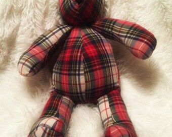 Teddy Bear/memory bear/handmade bear/memory of loved one/Keepsake Bear/memorial teddy bear/memory keepsake/loved ones bear/legacy bear