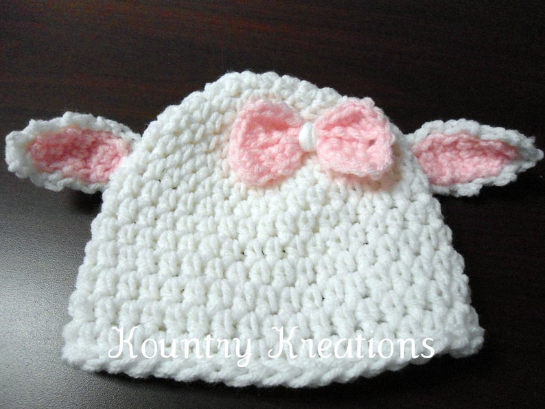 Crochet Lamb Hat Newborn Lamb Hat Baby Girl Hat Toddler Etsy