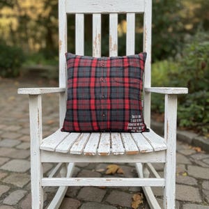 Memory Pillow, Keepsake Memory Pillow, Handmade from Loved One's Shirt, Sympathy Keepsake Pillow, Memorial Gift, Handmade Sympathy Gift image 2