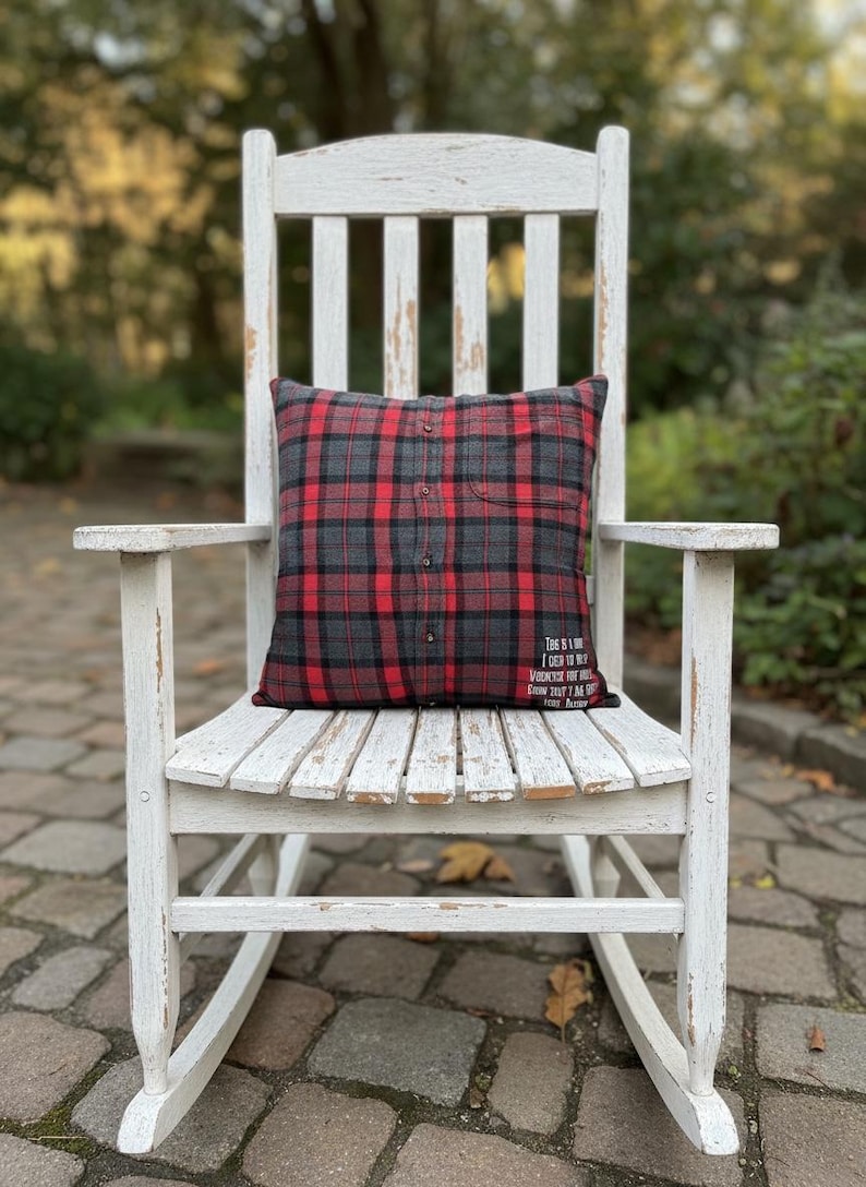 Memory Pillow, Keepsake Memory Pillow, Handmade from Loved One's Shirt, Sympathy Keepsake Pillow, Memorial Gift, Handmade Sympathy Gift image 2