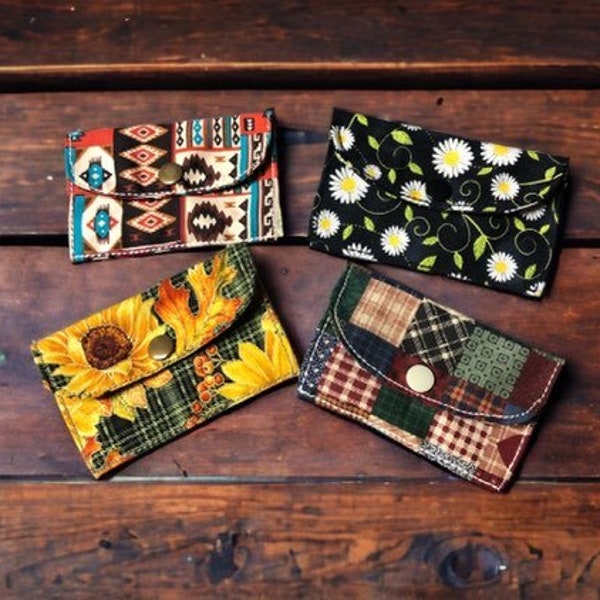 Little Wallet - Fabric Wallet - Credit Card Holder Wallet - Gift Card Holder gift for her