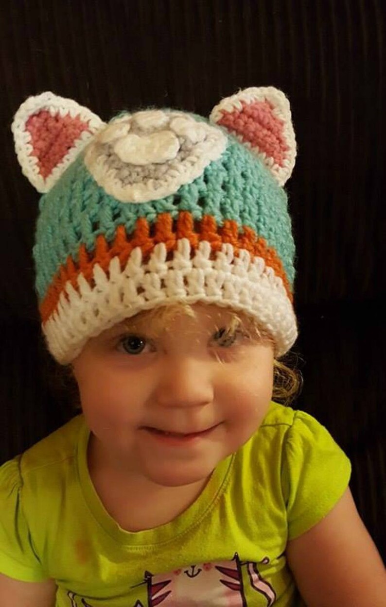 handmade baby hat crochet hat handmade hat crochet Paw hat toddler hat patrol hat animal hat ready to ship puppy hat character hat