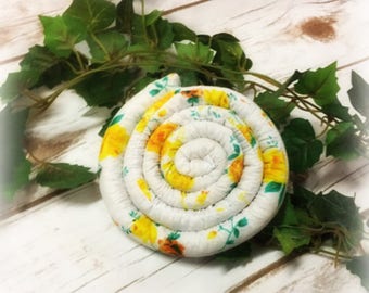 Yellow Rose Trivets/handmade trivets/kitchen /kitchen decor/handmade inUSA/ready to ship/hotpad/rice filled/scented trivets/scented homespun