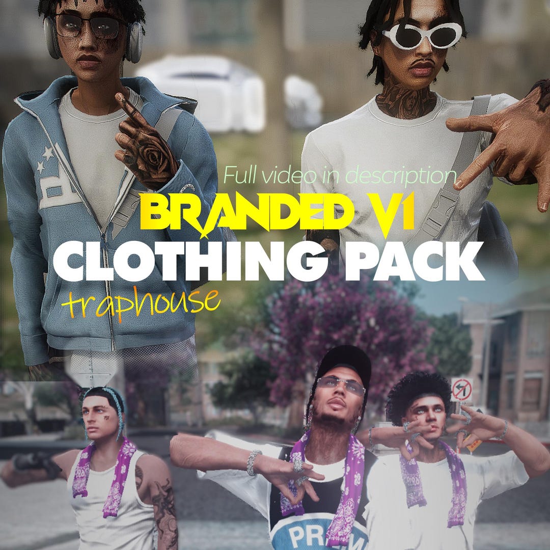 Fivem VIP Branded Male Clothing Pack V1, hochwertiger FiveM GTA 5 ...