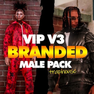 Fivem VIP Branded Male Clothing Pack, High Quality FiveM GTA 5 Clothing Pack, FiveM Ready 12GB