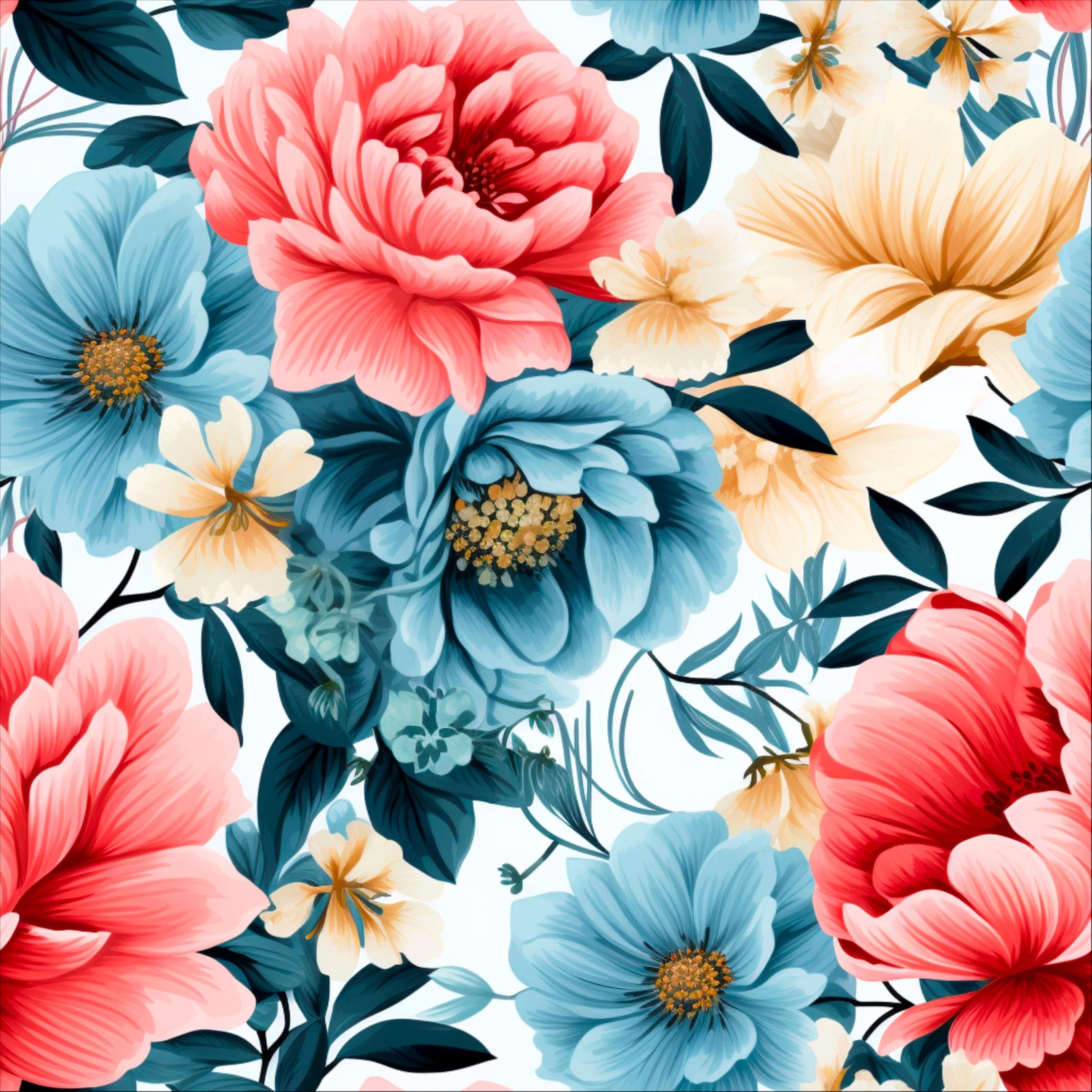 Floral Pattern Artistic 2 Piece main image 1
