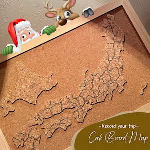 Mapa de viagem do Cork Board - Japão -