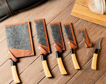 Leather Knife Sheath for Chef Knives,Custom Knife Cover for Kitchen,Leather Knife Protector for Safe Knife Storage,Personalized Knife Sheath