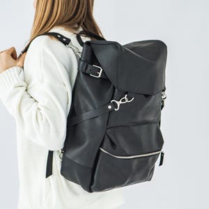 Travel Large Men's Backpack, Leather Travel Backpack, Backpack For Work And Trips, Oversized Bag,Leather Rucksack,Laptop Backpack,Travel Bag