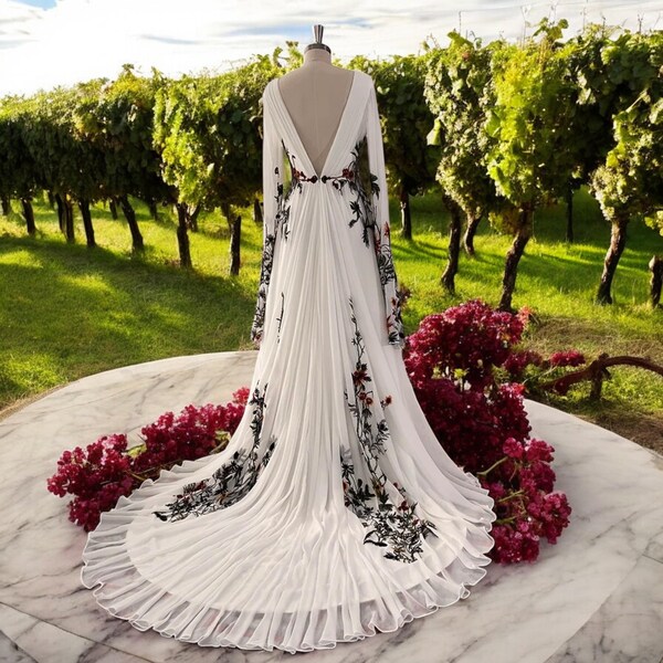 Wedding Dress Floral - Etsy