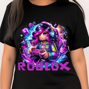 Roblox Cute Girl Gamer PNG | Gamer Girl Digital Download | Neon Gaming Clipart | Roblox Avatar Art | Gamer Aesthetic PNG | Instant Download