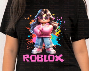 Roblox Girl PNG, Gamer Avatar Design (Digital Download)
