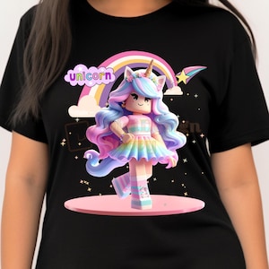 Roblox PNG Unicorn Pastel Girl | Roblox PNG | Roblox Unicorn PNG | Roblox Girl Unicorn | Roblox Girls | Instant Download | Birthday png