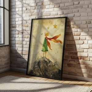 The Innocence in Stars Digital Art Print - Whimsical Illustration, Instant Download, 1856x2464 px