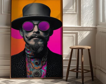 Neon Mystique - Fun and Neon Colors Framed Poster