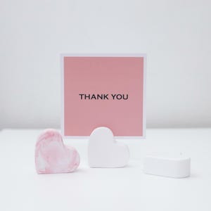 Porta-cartões, porta-fotos, decoração caseira artesanal, estilo minimalista, em forma de coração