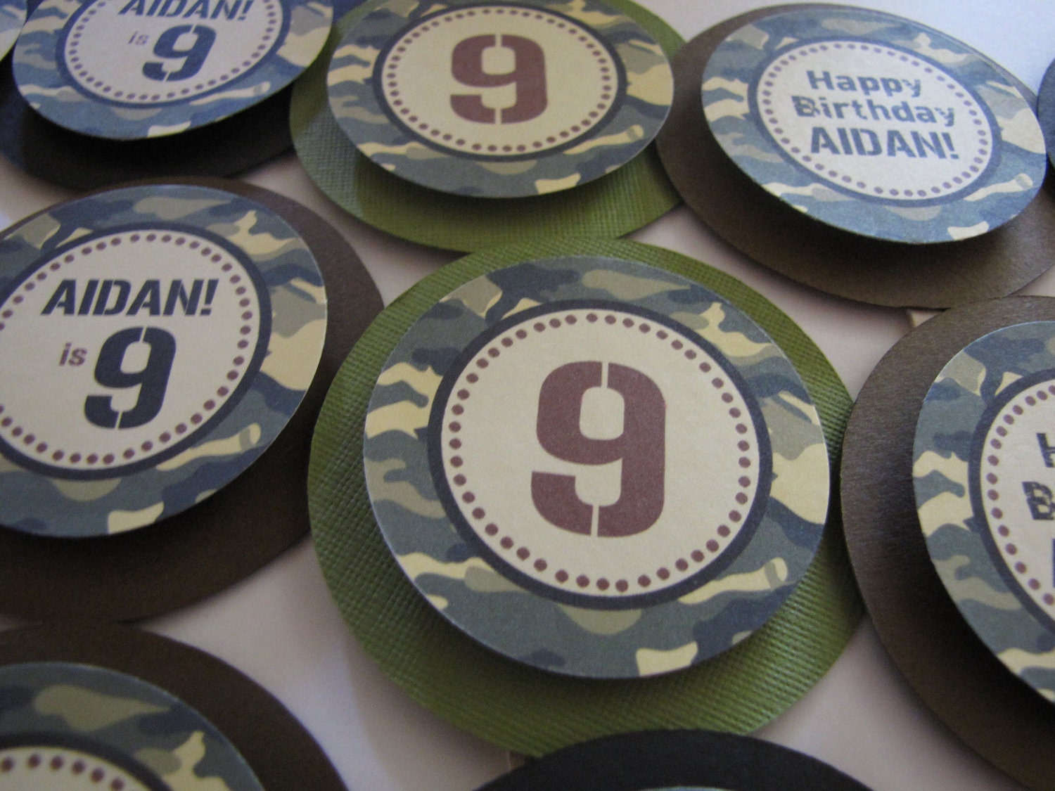 Camo Birthday Party Decorations Camo Cupcake Toppers Boy Etsy