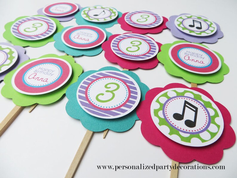Music Birthday Decorations Girl Birthday Decorations Music Etsy