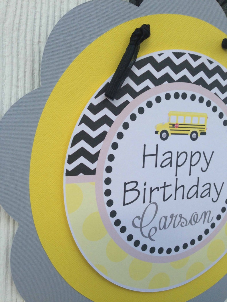 School Bus Birthday Decorations Boy Birthday Decorations Etsy