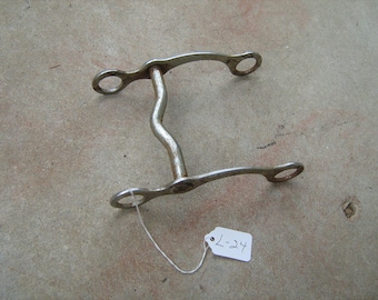 vintage large chrome horse bit . L-24