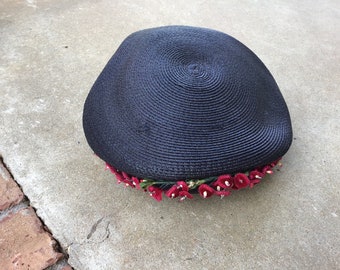 FISK CHICAGO 1950S SILK FLOWER COUTURE HAT MUSEUM QUALITY FISK CHICAGO 1950S Silk Flower COUTURE Hat - Etsy main image 3