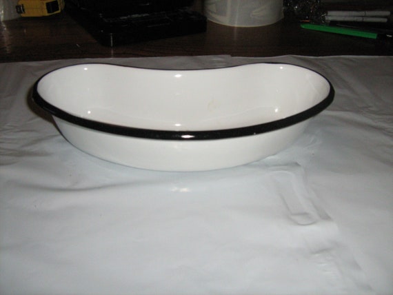 Download Vintage The Asepticon Co New York Enamelware Kidney Shaped Etsy
