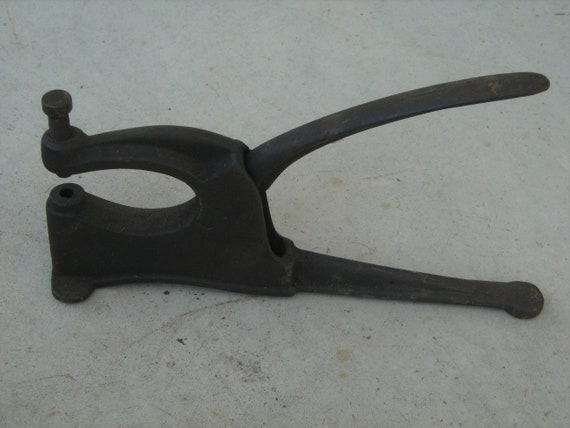 Antique Rivet Press Punch Tool Cast Iron Bench Top Leather | Etsy
