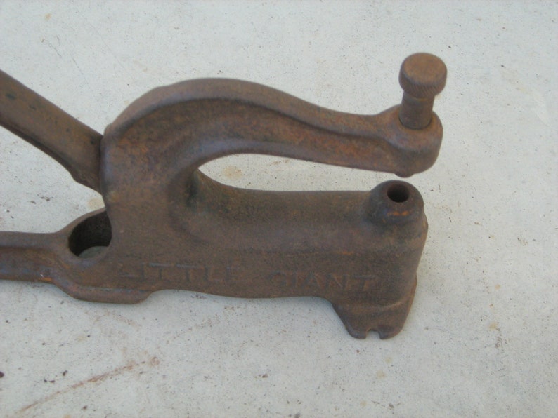 Vintage Tool Antique Rivet Press Punch Tool Cast Iron Bench - Etsy