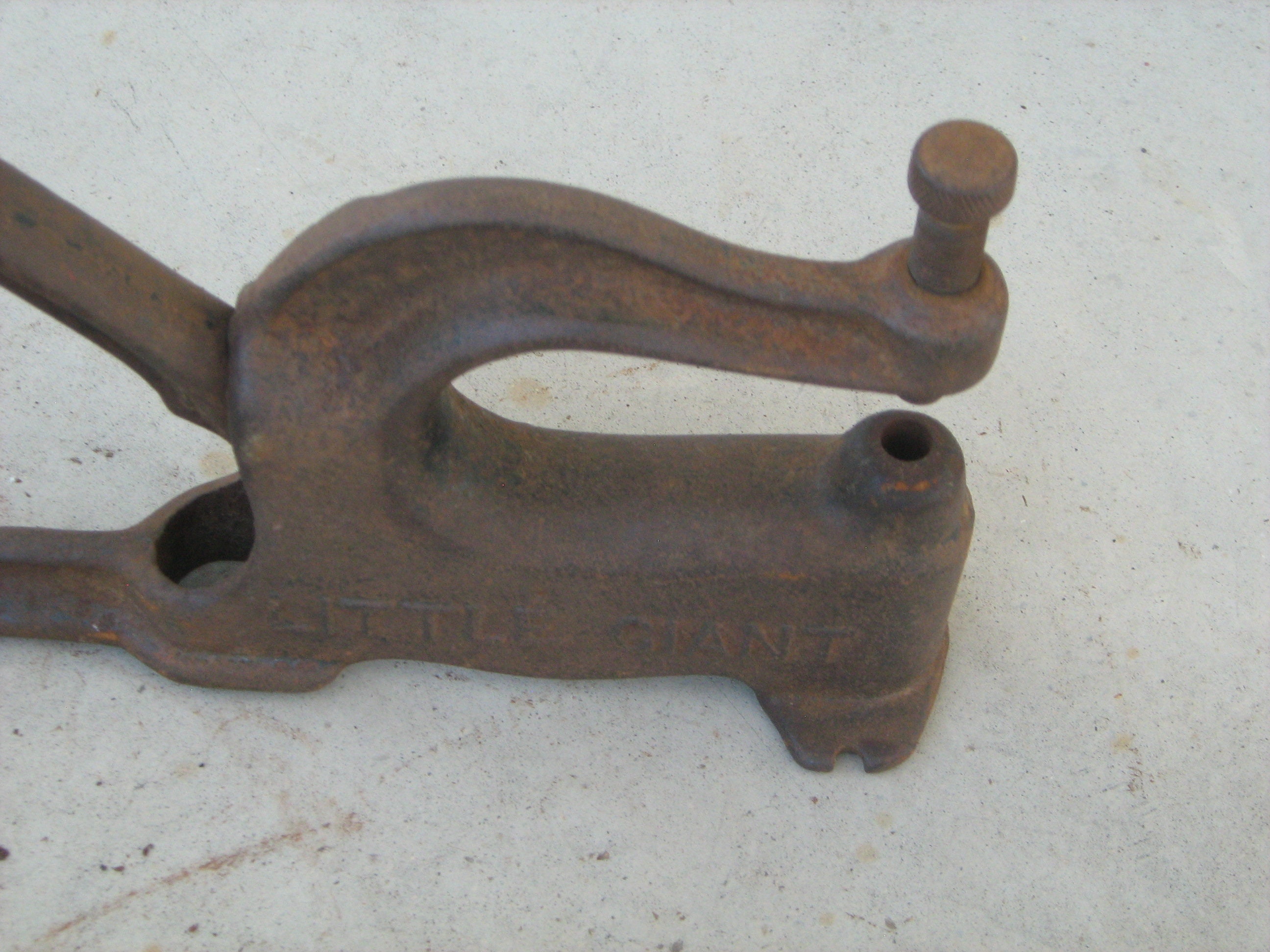 Vintage Tool Antique Rivet Press Punch Tool Cast Iron Bench Top Leather ...