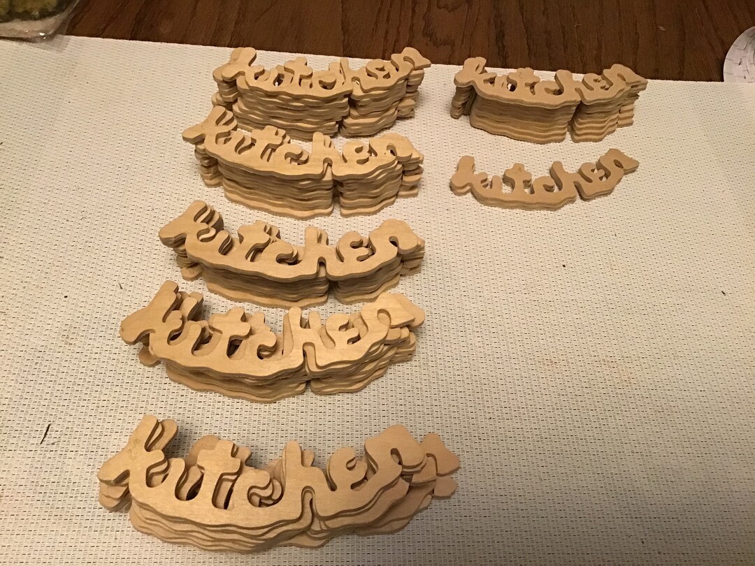 60 Vintage Wood Kitchen Cut Out for Crafts 4 X 1 by 1/8 Etsy