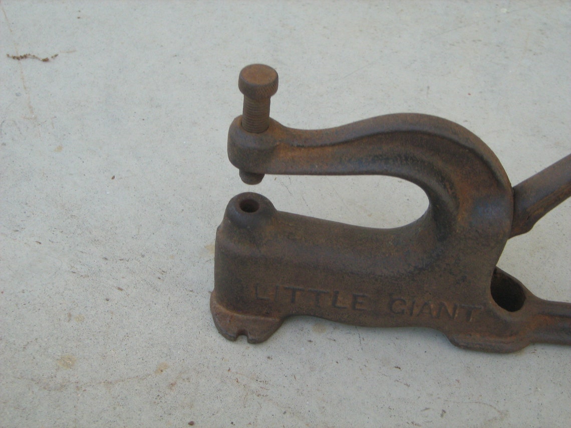 Vintage Tool Antique Rivet Press Punch Tool Cast Iron Bench - Etsy