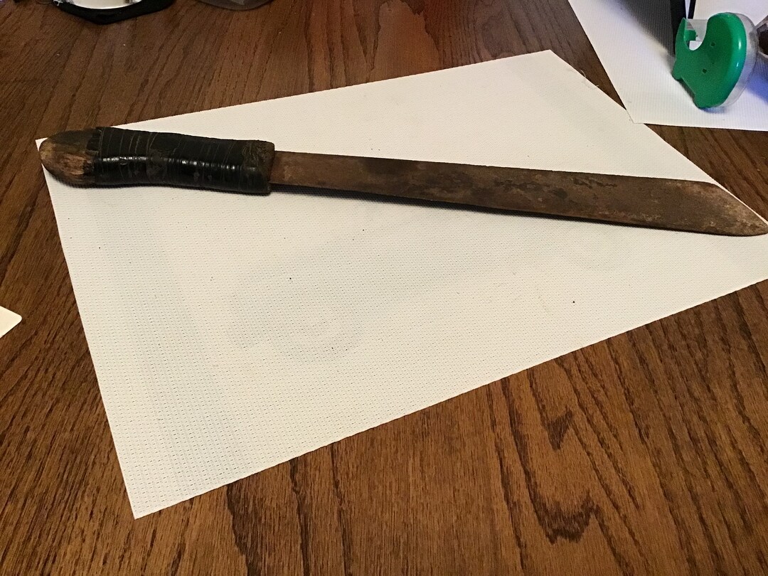 Very Old Vintage Ky. Corn / Fodder Knife Wood Handle Brush Clearing