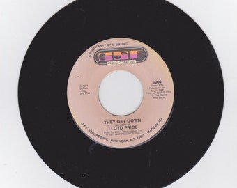 1973 rare 45 rpm record LLoyd Price on G.S.F. label  "  trying to slip away   "  they get down "