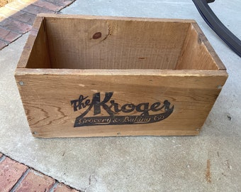 Vintage Kroger American Brand homemade wood box