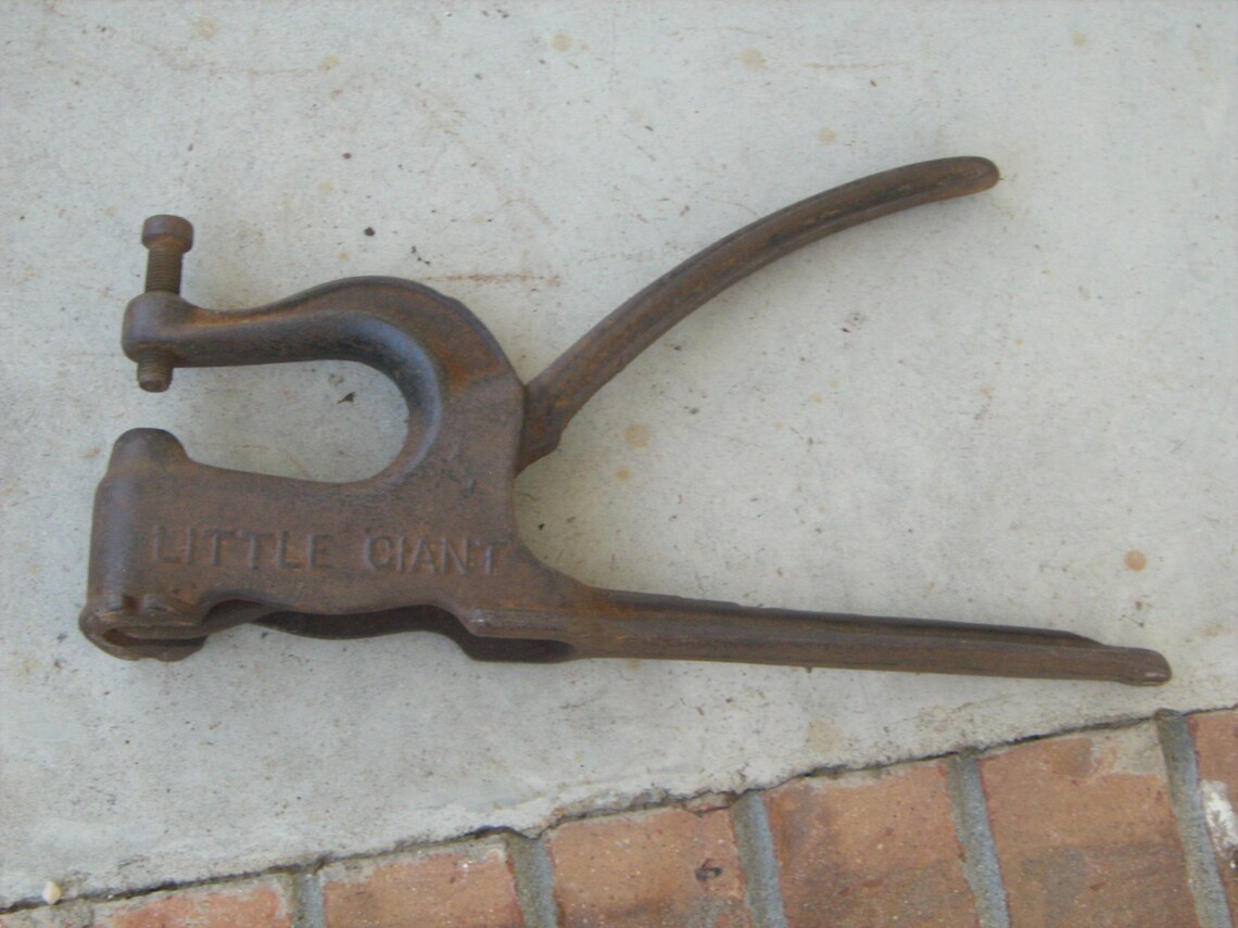 Vintage Tool Antique Rivet Press Punch Tool Cast Iron Bench | Etsy