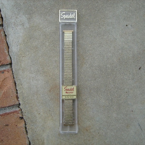 1960s  new old stock speidel twis-o-flex gold finish ladies watch band retail for  14.95 back in the day # 2229/3