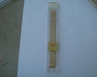 1960s  new old stock speidel watch band stock  no. 2215/3 XLG  twist-0- flex made in U.S.A.