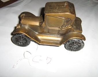 métal vintage laiton / cuivre vallée banque nationale d’Aurora 1915 Chevrolet. C-7