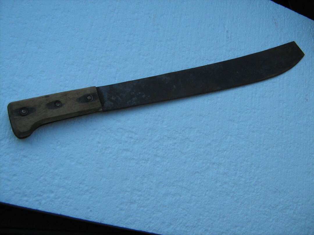 Old Vintage Ky. Corn Knife With Curve Blade Wood Handle Brush Clearing