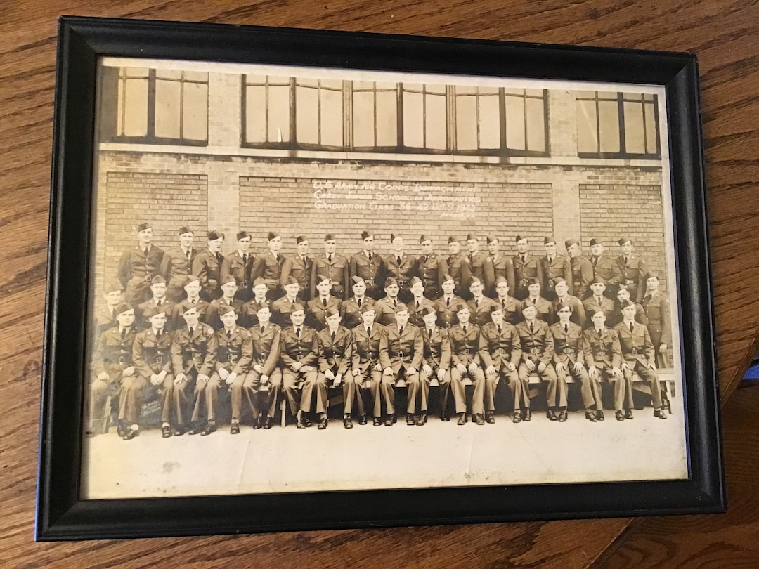 World War 11 Group Photo U.S. Army Air Corps Detachment Casey Jones