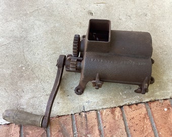 tobacco chopper Vintage Tobacco Chopper - Tobacco Grinder - Shell Only - Lamp Project -  Great Patina - Perfectly Primitive