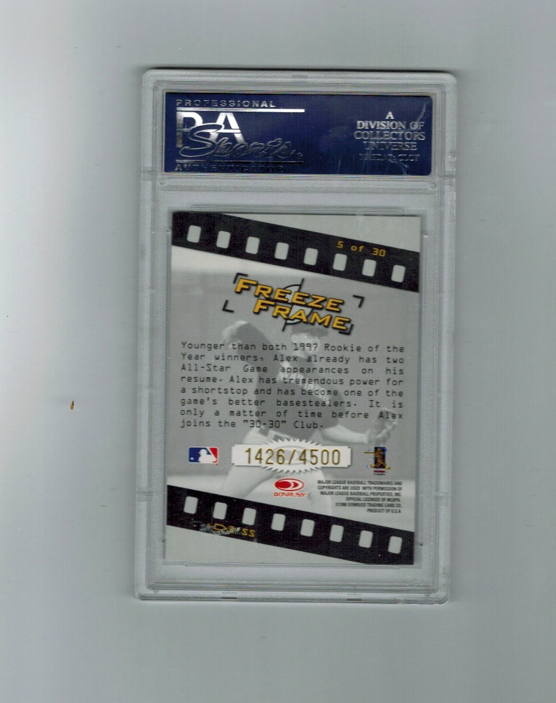 1998 donruss Alex Rodriguez freeze frame # 5 baseball card ...
