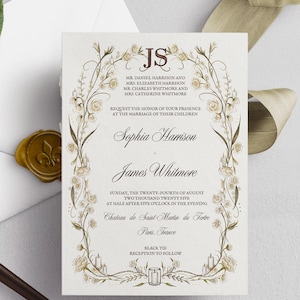 Watercolor Save The Date, Custom Wedding Hand Drawn Illustration, Personalized Save The Date Invitation, Venue Wedding Invite bespoke design
