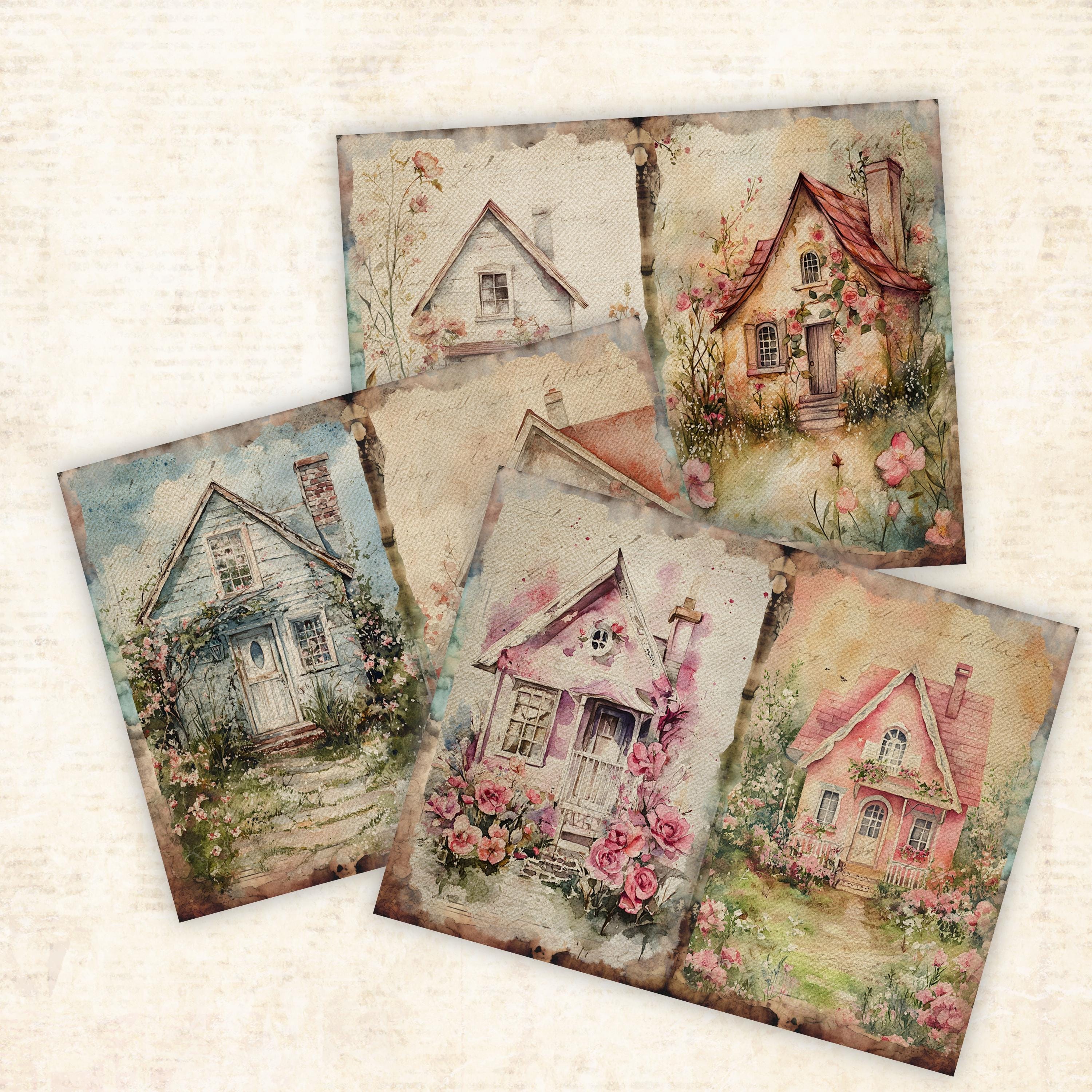 Cozy Cottage Junk Journal Printable Pages, Shabby Chic Junk Journal ...
